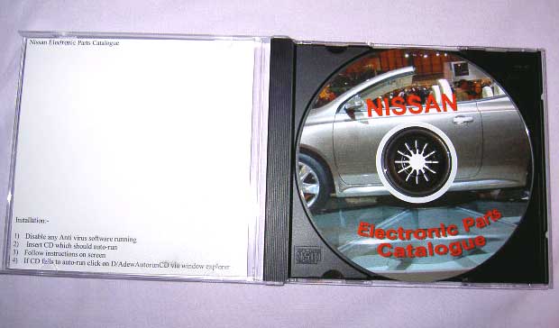 Nissan Electronic Parts catalogue on CD